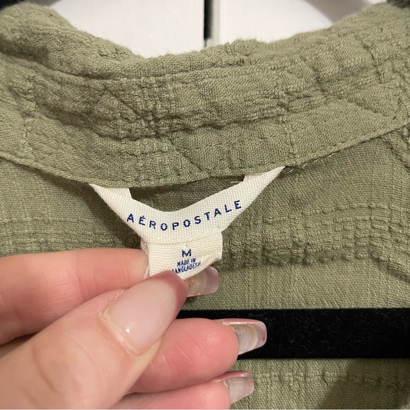 green button up shirt - Picture 3 of 3